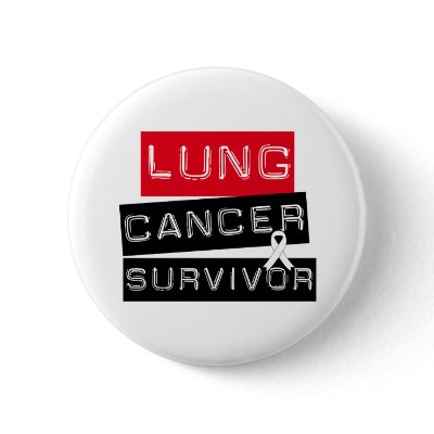 Lung Cancer Survivor button