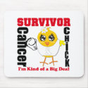 Lung Cancer Survivor Chick Ribbon mousepads by chicktshirts Lung Cancer Survivor Chick Ribbon mousepads