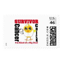 Lung Cancer Survivor Chick Ribbon Postage Stamps