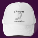 Lung Cancer Survivor Gemstone Ribbon