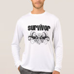 Lung Cancer Survivor Grunge Winged Emblem t-shirts