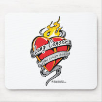 Lung Cancer Tattoo Heart mousepads by fightcancertees Lung Cancer Tattoo Heart mousepads