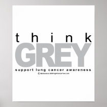Lung Cancer Think Grey Posters