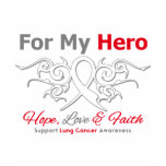 Lung Cancer Tribal Ribbon Hero Tshirts