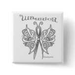 Lung Cancer Warrior Celtic Butterfly Pinback Button