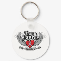 Lung Cancer Wings keychains by fightcancertees Lung Cancer Wings keychains