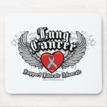 Lung Cancer Wings mousepads by fightcancertees Lung Cancer Wings mousepads
