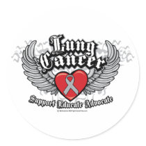Lung Cancer Wings stickers by fightcancertees Lung Cancer Wings stickers