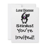 Lung Disease Stinks Skunk Awareness Design Custom Announcements