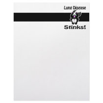 Lung Disease Stinks Skunk Awareness Design Letterhead