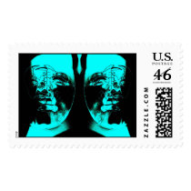 Lung Shaped 3D Face and Cougar Skull Ghost Faces stamps