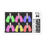 Lungs Multi Colored--Respiratory Therapist Design postage