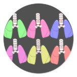 Lungs Multi Colored--Respiratory Therapist Design stickers