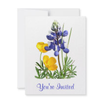 Lupine Poppies Invitation
