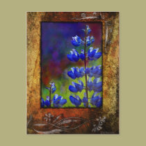 Lupins-Framed postcards