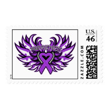Lupus Awareness Heart Wings Postage Stamps
