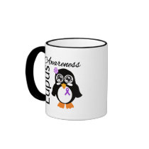 Lupus Awareness Penguin Mug