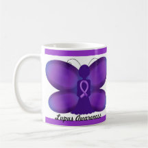 Lupus Awareness purple fairy butterfly Mug