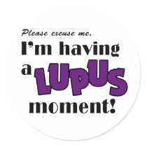 Lupus Awareness Round Stickers