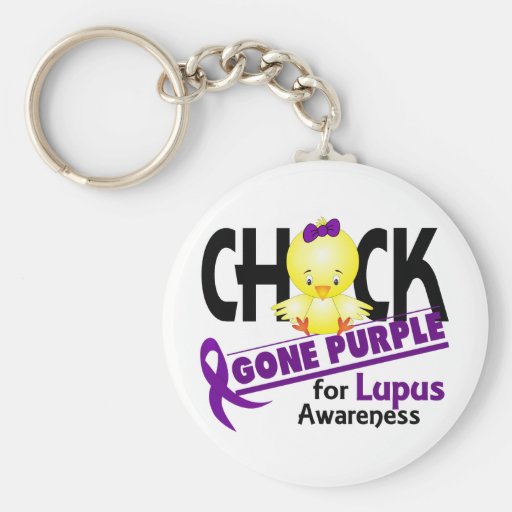 Lupus Chick Gone Purple 2 Keychain