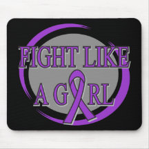 Lupus Fight Like A Girl Circular Mouse Pad