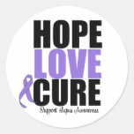 Lupus Hope Love Cure Round Sticker