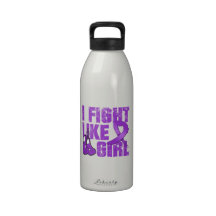 Lupus I Fight Like A Girl (Grunge) Drinking Bottle