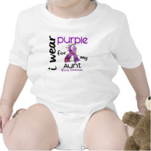 Lupus I WEAR PURPLE FOR MY AUNT 43 Baby Creeper