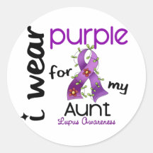 Lupus I WEAR PURPLE FOR MY AUNT 43 Stickers