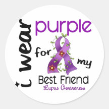 Lupus I WEAR PURPLE FOR MY BEST FRIEND 43 Stickers