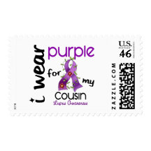 Lupus I WEAR PURPLE FOR MY COUSIN 43 Stamp