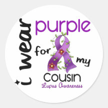 Lupus I WEAR PURPLE FOR MY COUSIN 43 Stickers