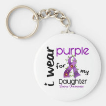 Lupus I WEAR PURPLE FOR MY DAUGHTER 43 Keychains