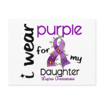 Lupus I WEAR PURPLE FOR MY DAUGHTER 43 Post Cards