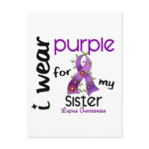 Lupus I WEAR PURPLE FOR MY SISTER 43 Post Cards