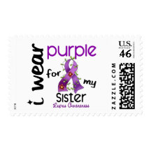 Lupus I WEAR PURPLE FOR MY SISTER 43 Stamp