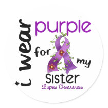 Lupus I WEAR PURPLE FOR MY SISTER 43 Sticker