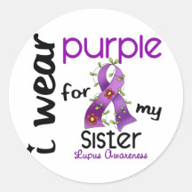 Lupus I WEAR PURPLE FOR MY SISTER 43 Sticker