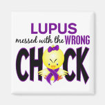 Lupus Messed With The Wrong Chick Refrigerator Magnet