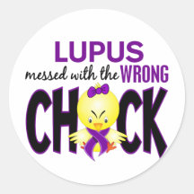 Lupus Messed With The Wrong Chick Stickers