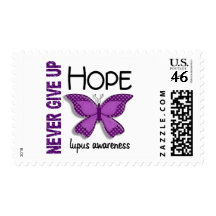 Lupus Never Give Up Hope Butterfly 4.1 Stamps