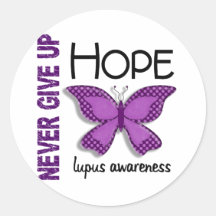Lupus Never Give Up Hope Butterfly 4.1 Stickers