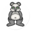 Lura Critter Jelly Panda Bear stickers by LuraDee Lura Critter Jelly Panda Bear stickers