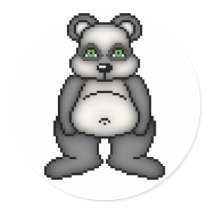 Lura Critter Jelly Panda Bear stickers