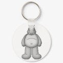 Lura's Critter Plump Hippo keychains