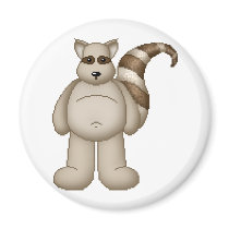 Lura's Critter Plump Raccoon magnets by LuraDee Lura's Critter Plump Raccoon magnets