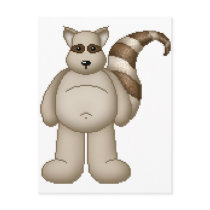 Lura's Critter Plump Raccoon postcards by LuraDee Lura's Critter Plump Raccoon postcards