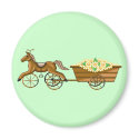 Lura's Horse Trike and Wagon Magnet by LuraDee Lura's Horse Trike and Wagon Magnet