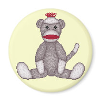 Lura's Sock Monkey Magnet