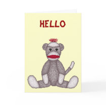 Lura's Sock Monkey Note Card
